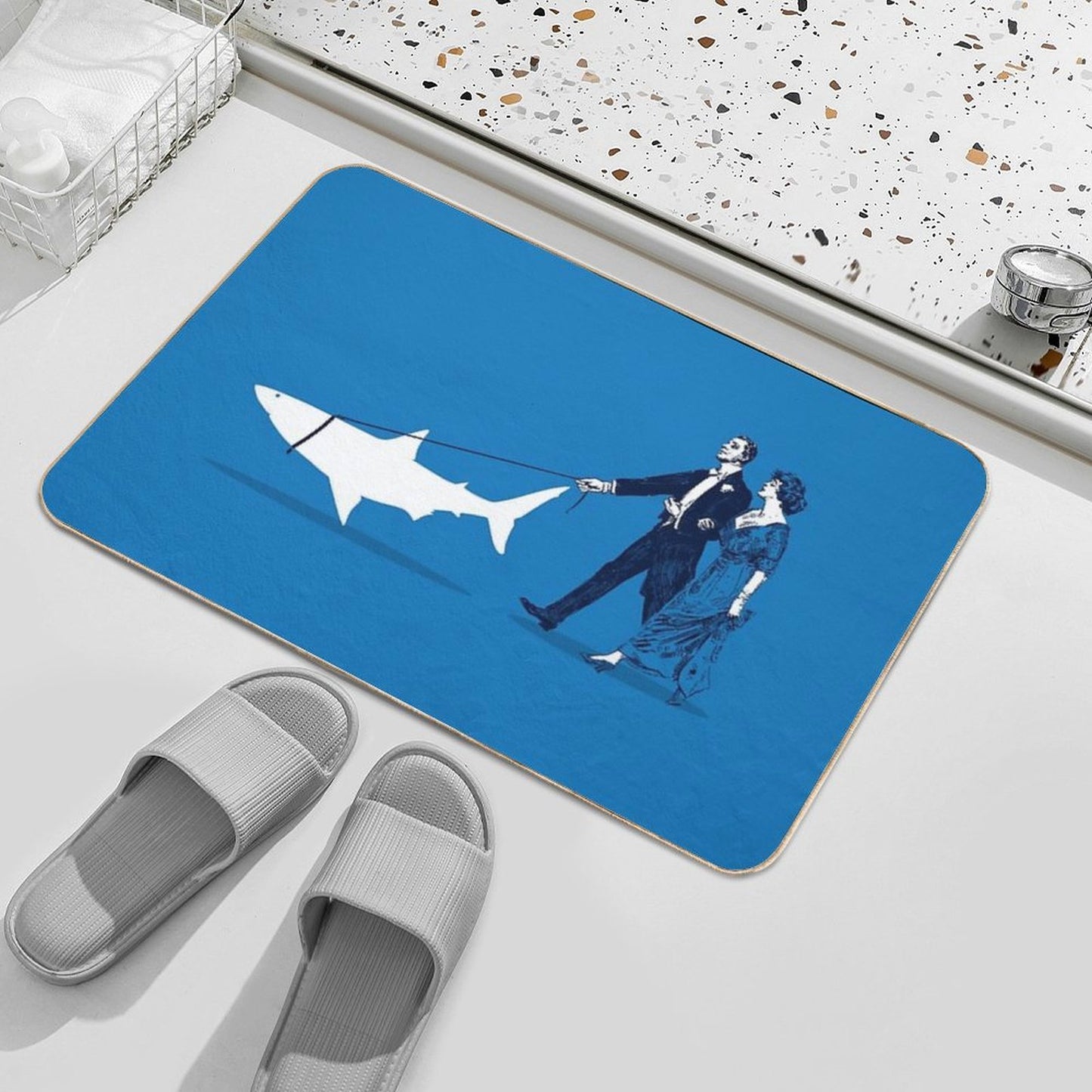 Walking The Shark Toxin-Free Bath Mat