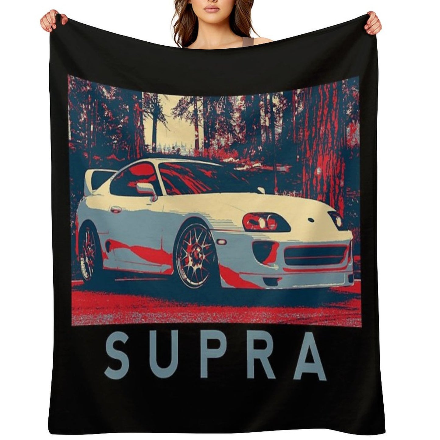 Toyota Supra Front 1 Throw Blanket