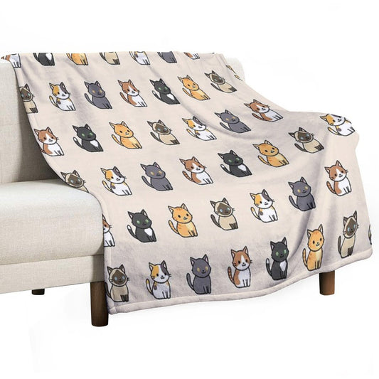 Cute Cats Throw Blanket
