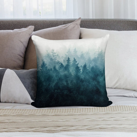 The Heart Of My Heart  So Far From Home In A Misty Foggy Fall Wilderness Forest Soft High-Density Material Throw Pillow