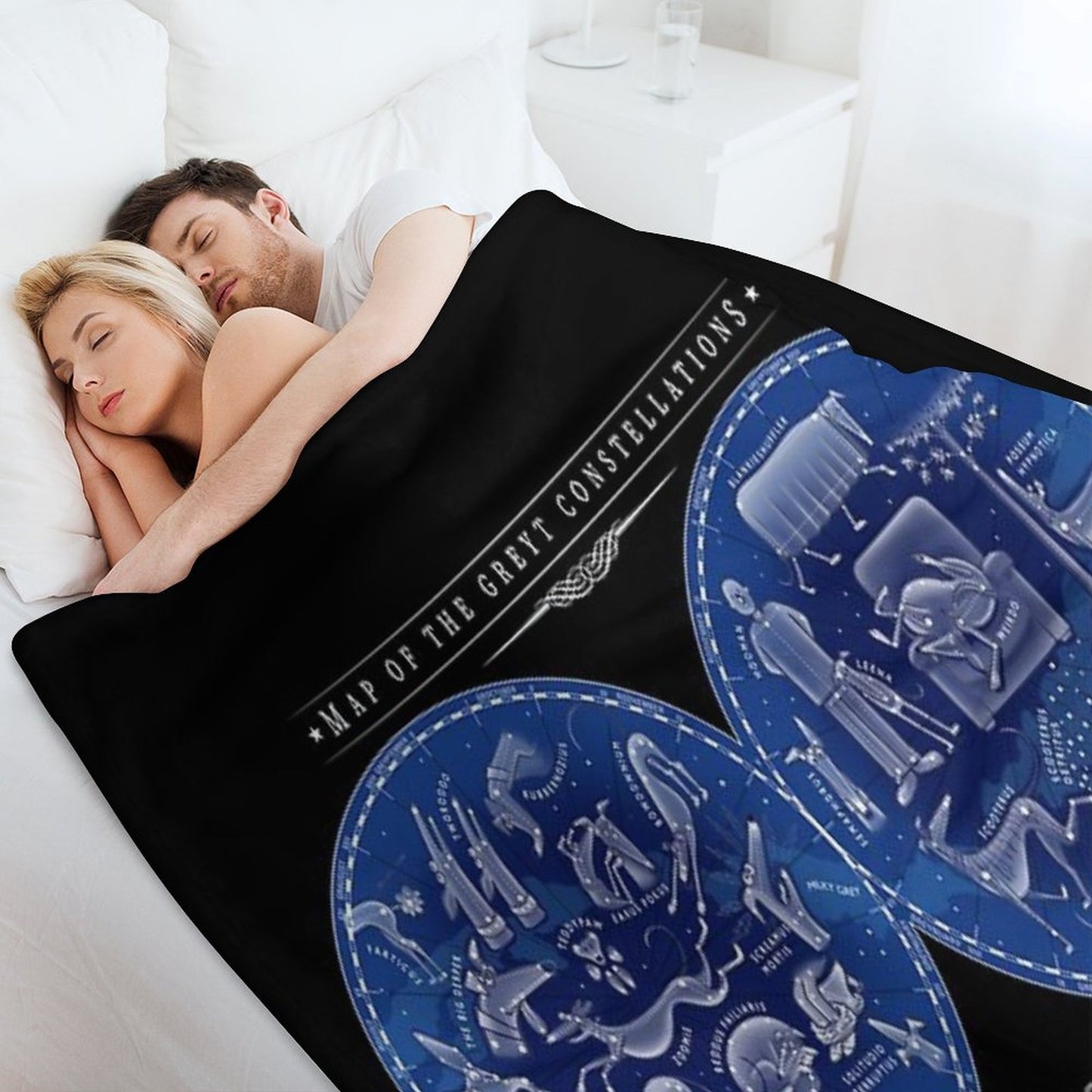 Map of The Greyt Constellations Throw Blanket