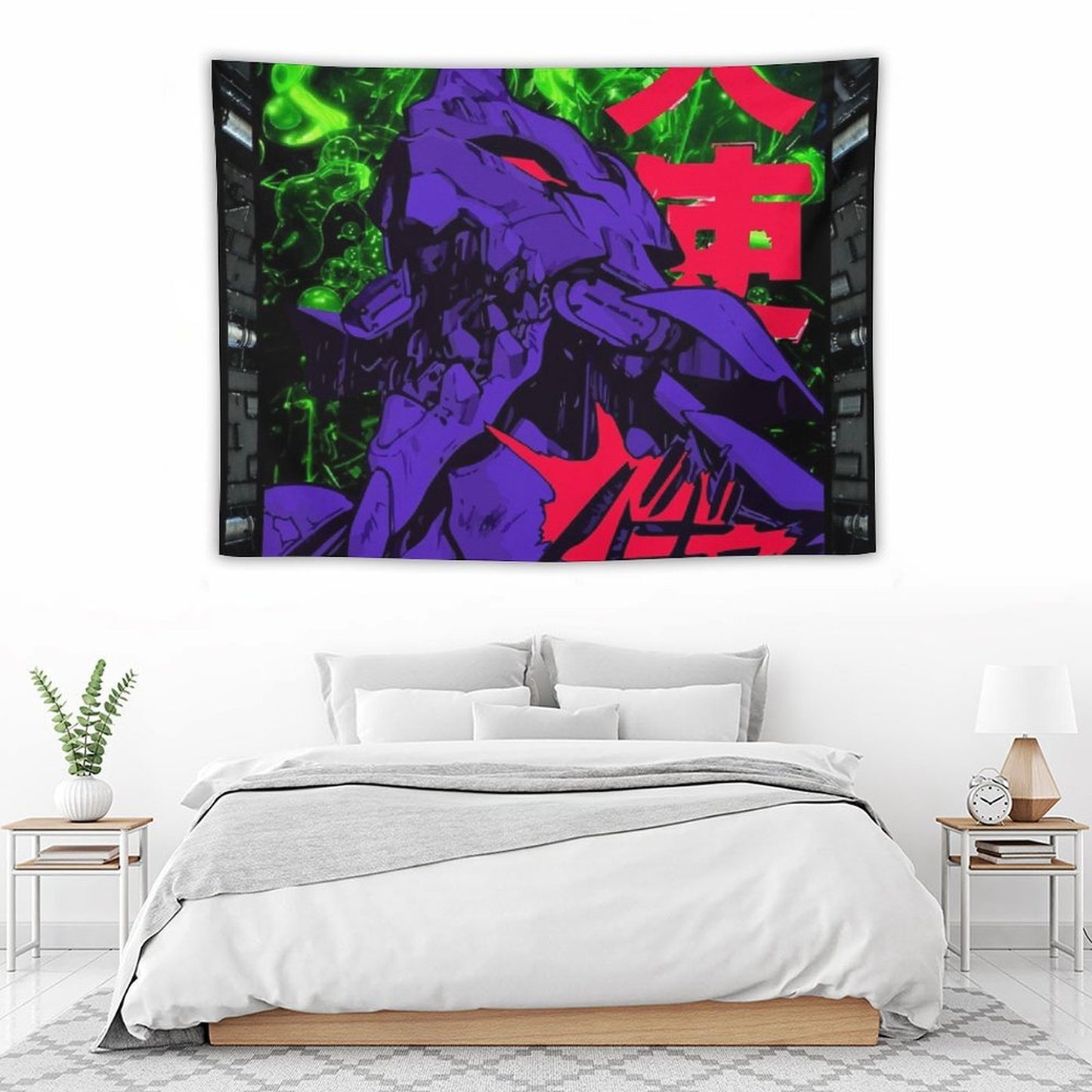 Neon Cyber Genesis Nerv Evangelion Tapestry