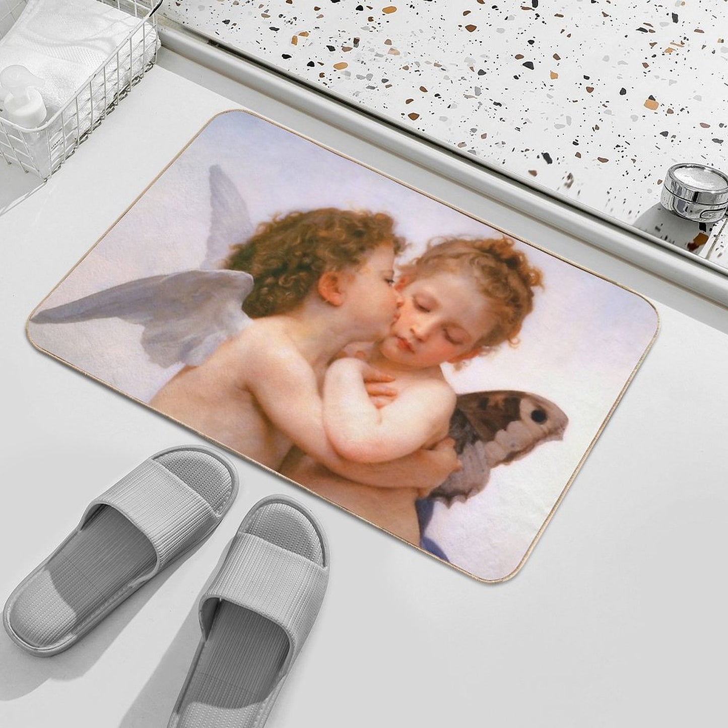 Angel Kiss Painting Toxin-Free Bath Mat