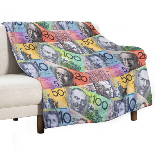 Australian Dollars Throw Blanket