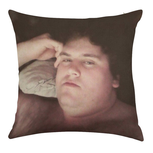Horny Ogre Linen Throw Pillow Cover