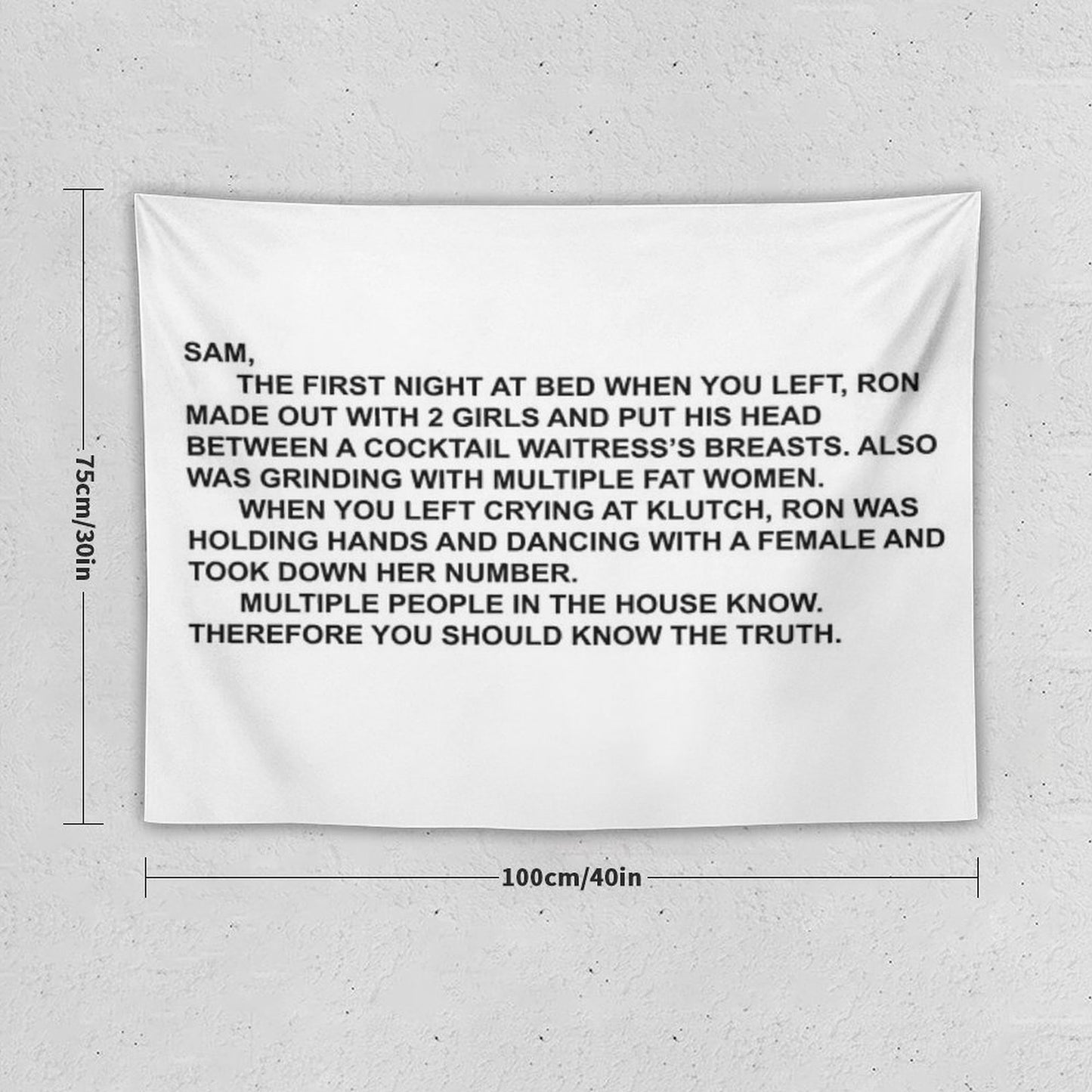 THE NOTE Tapestry
