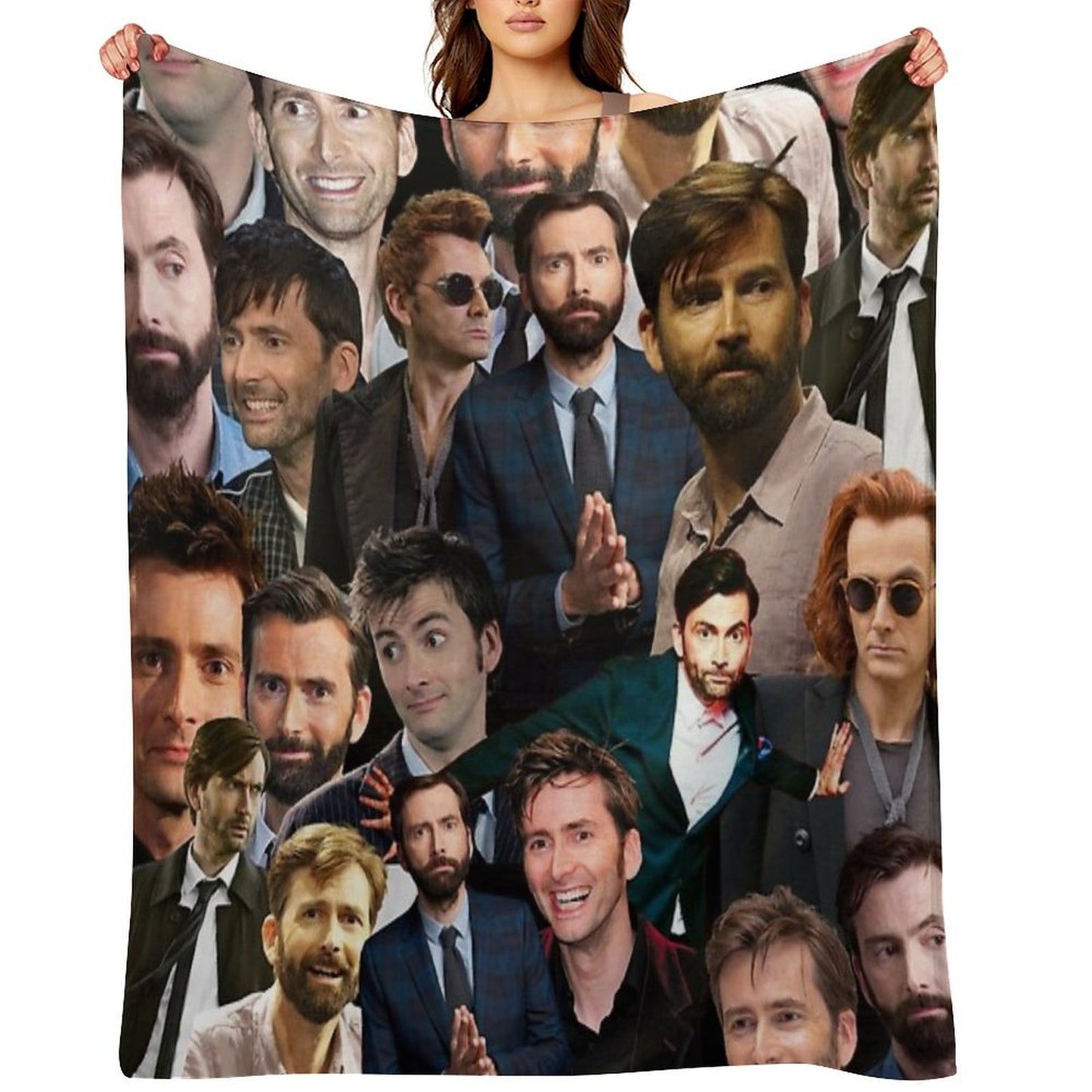 David Tennant Collage Throw Blanket