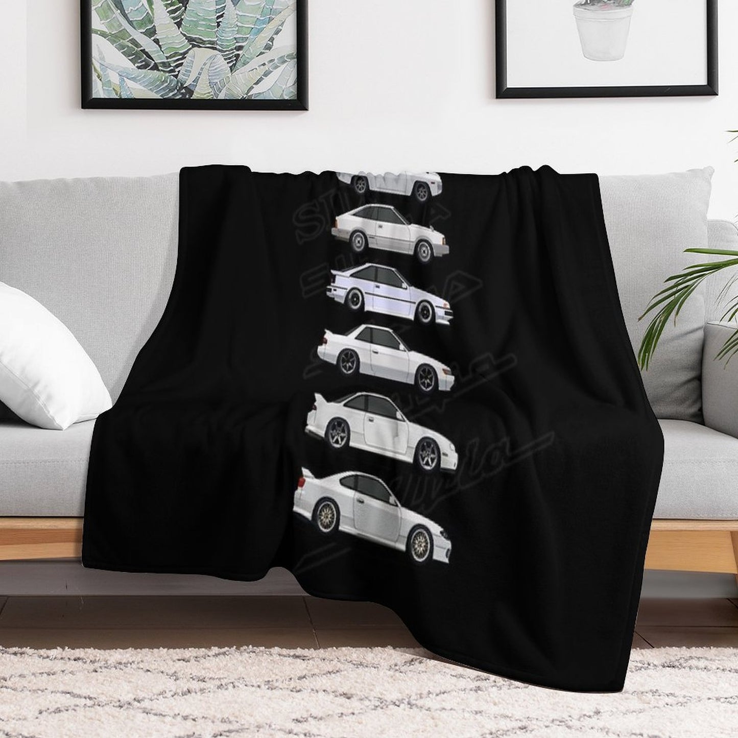 Nissan Silvia Generations Throw Blanket