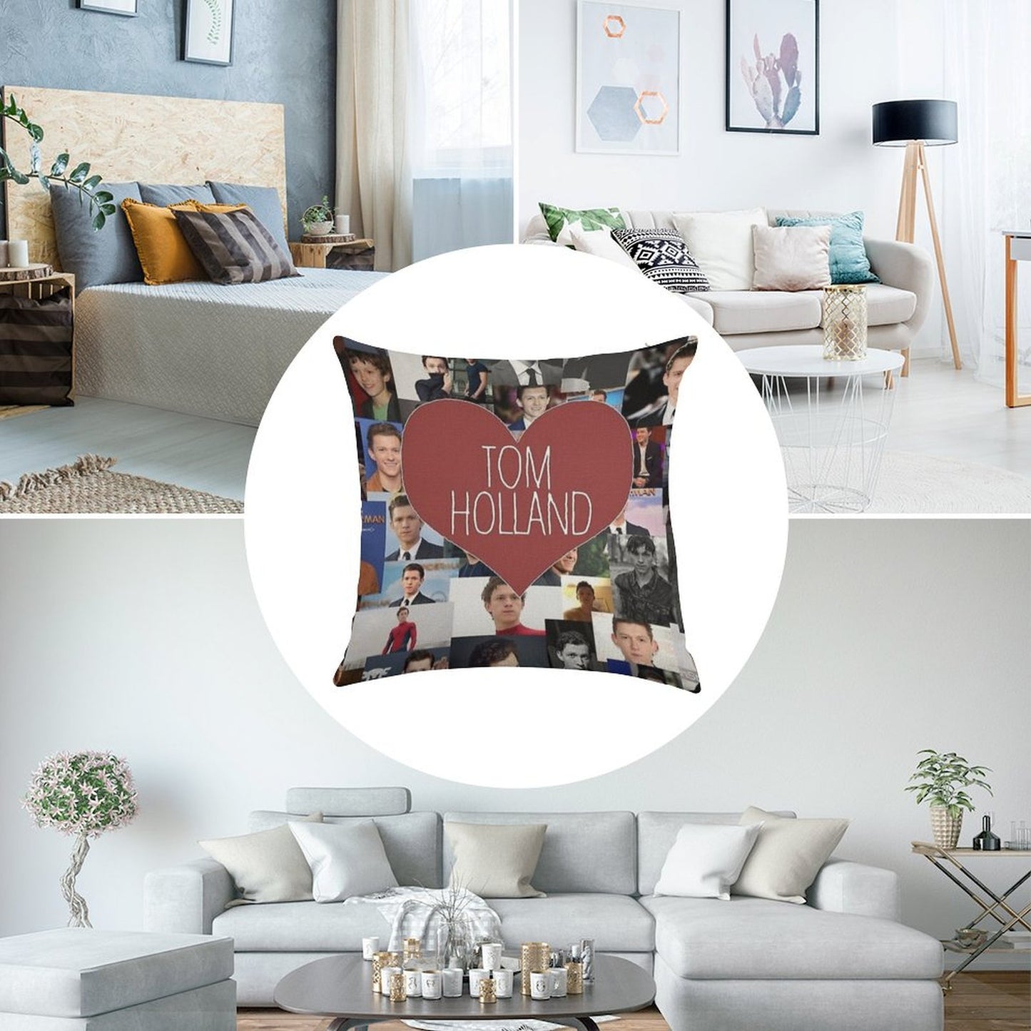 Tom Holland Blanketstickers Linen Throw Pillow Cover