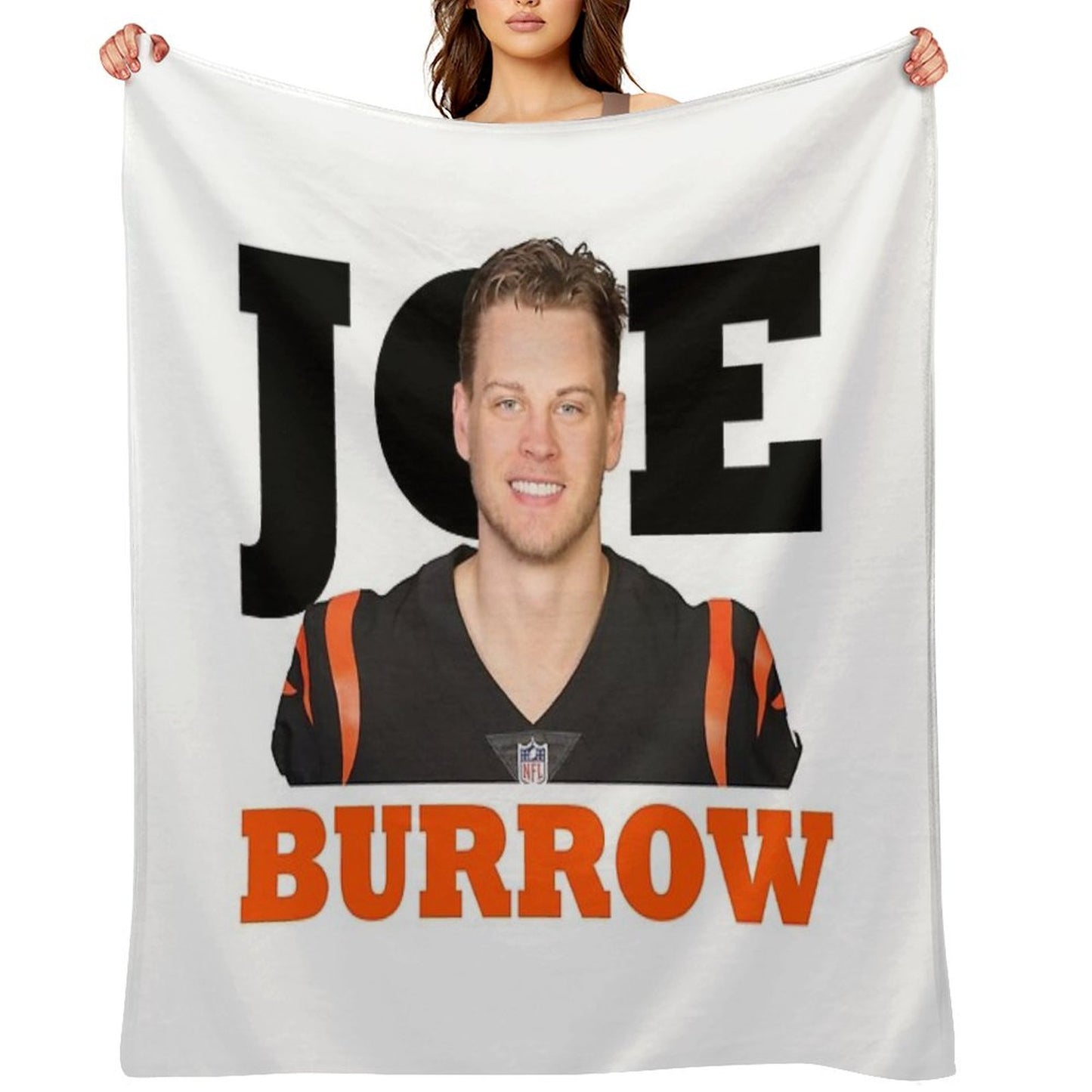 Joe Burrow Bengals Football Throw Blanket