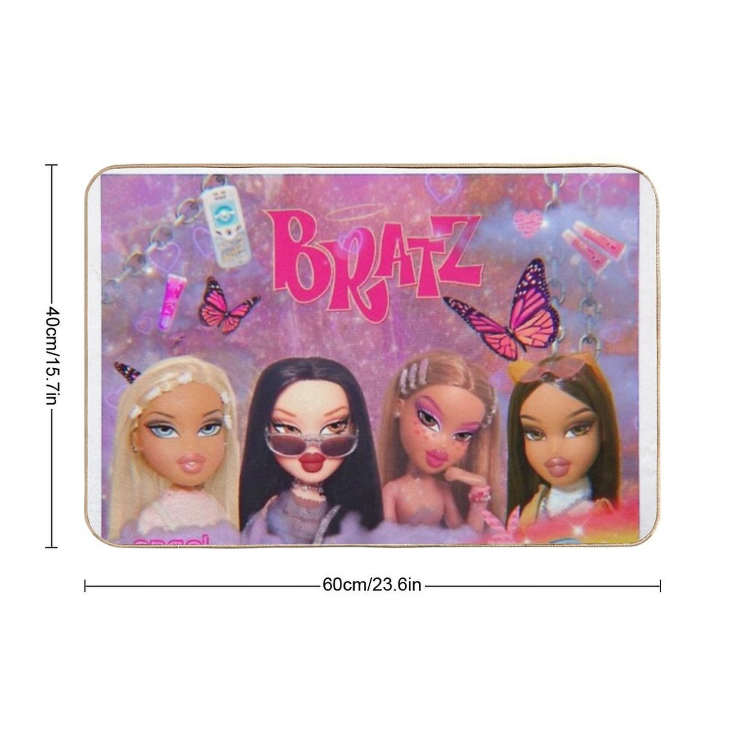 Y2k Bratz Collage Bath Mat