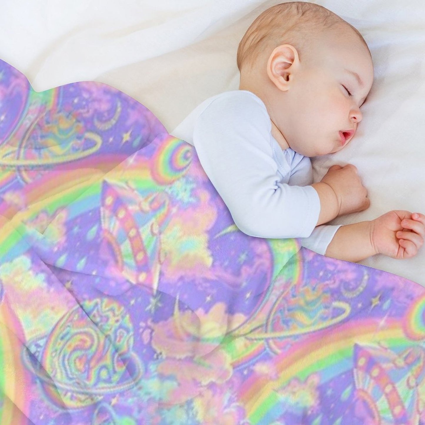 Psychedelic Space Throw Blanket
