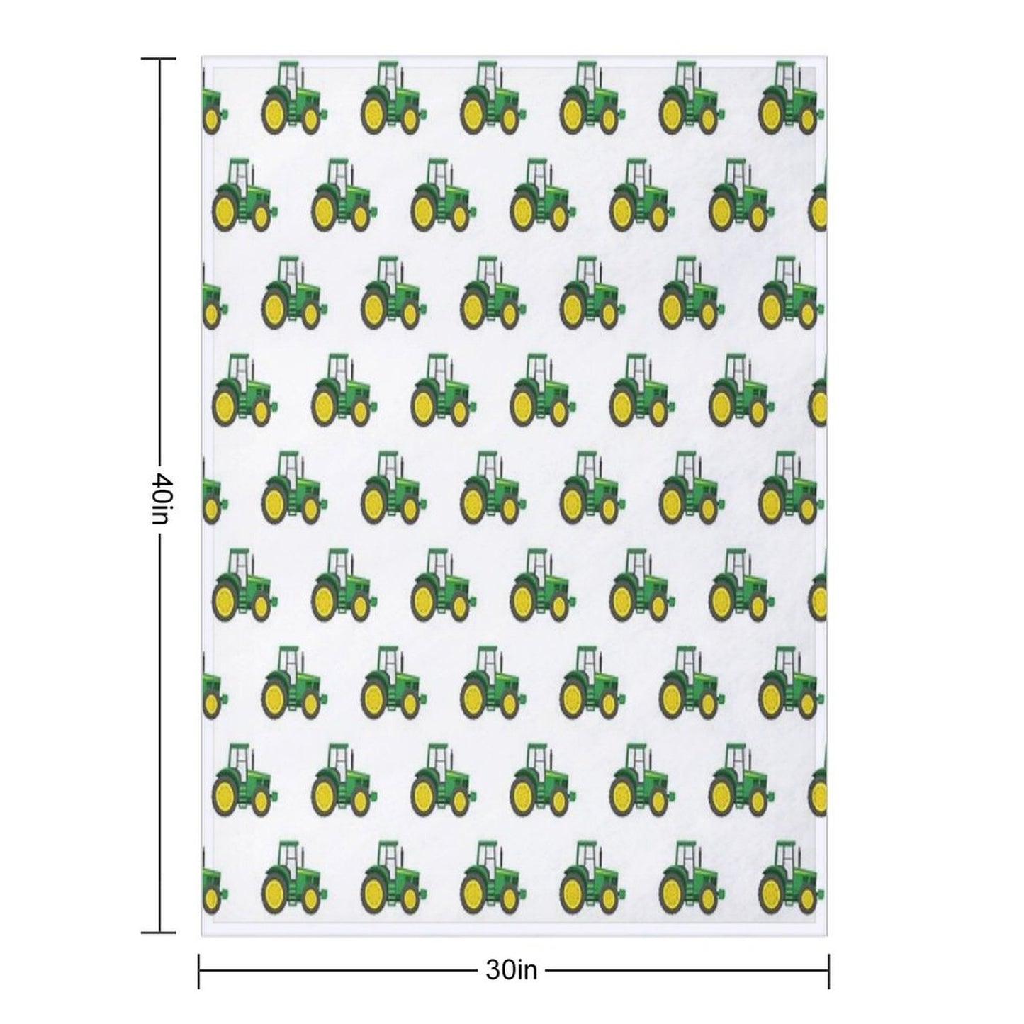 Green Tractors - Farming - Farm Themed Throw Blanket