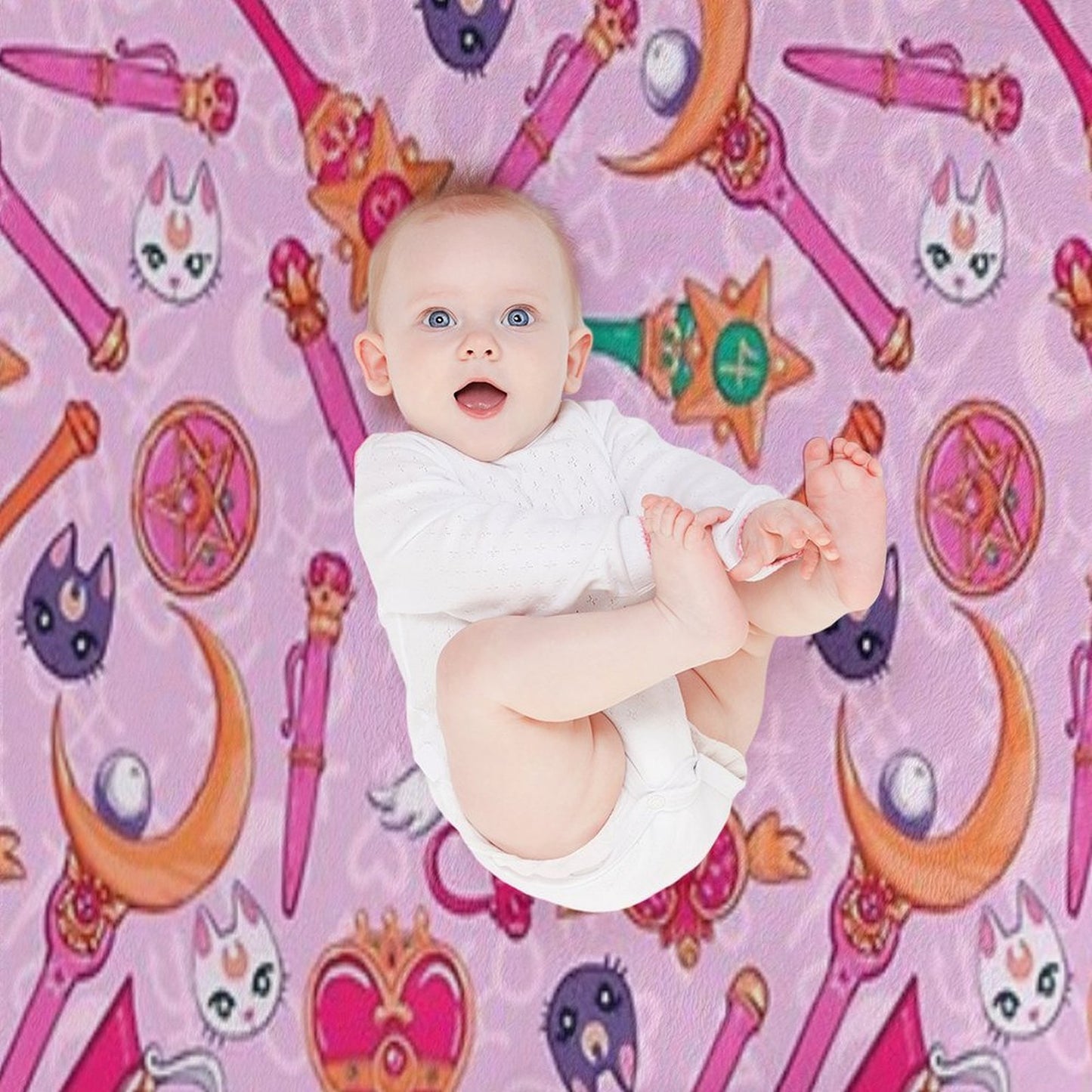 Pastel Moon Prism Power Throw Blanket