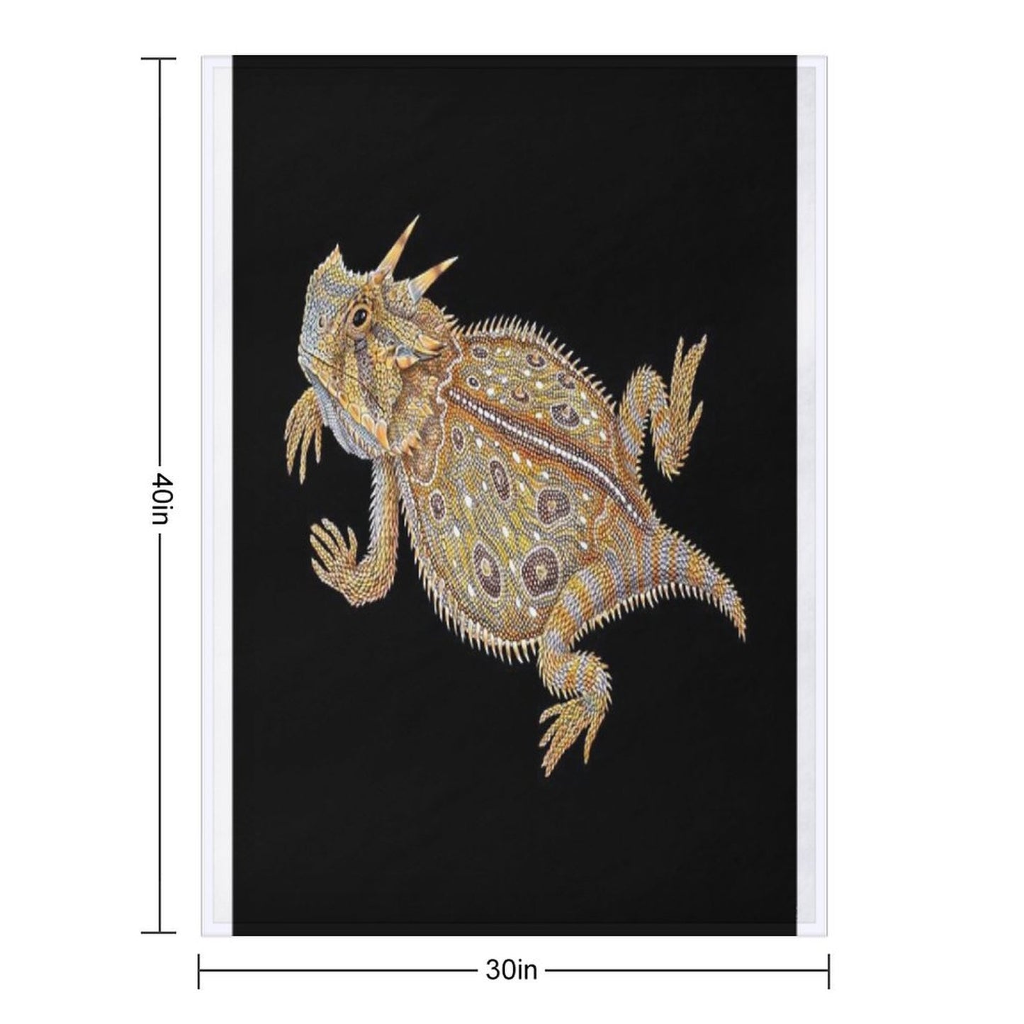 Horned Lizard Throw Blanket