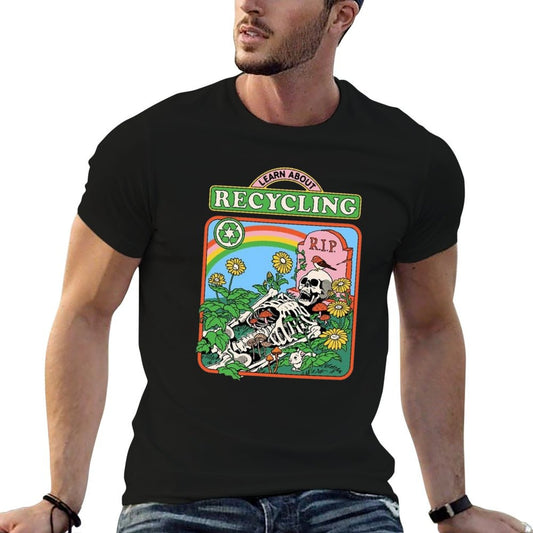 Learn About Recycling Rolled Sleeves T-Shirt