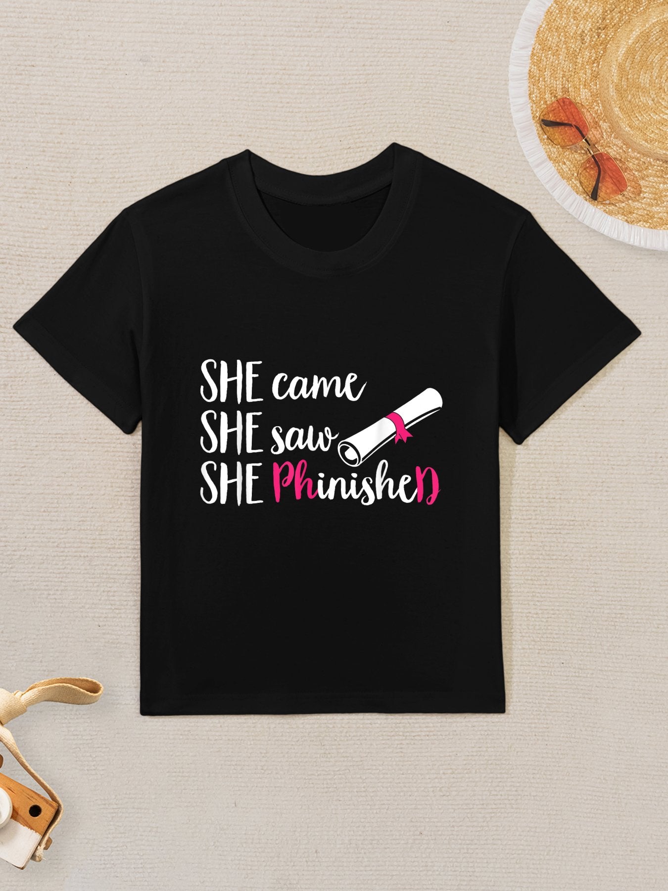 PhD Graduate Doctorate Degree Ph.D. Graduation Women Kids T-Shirt