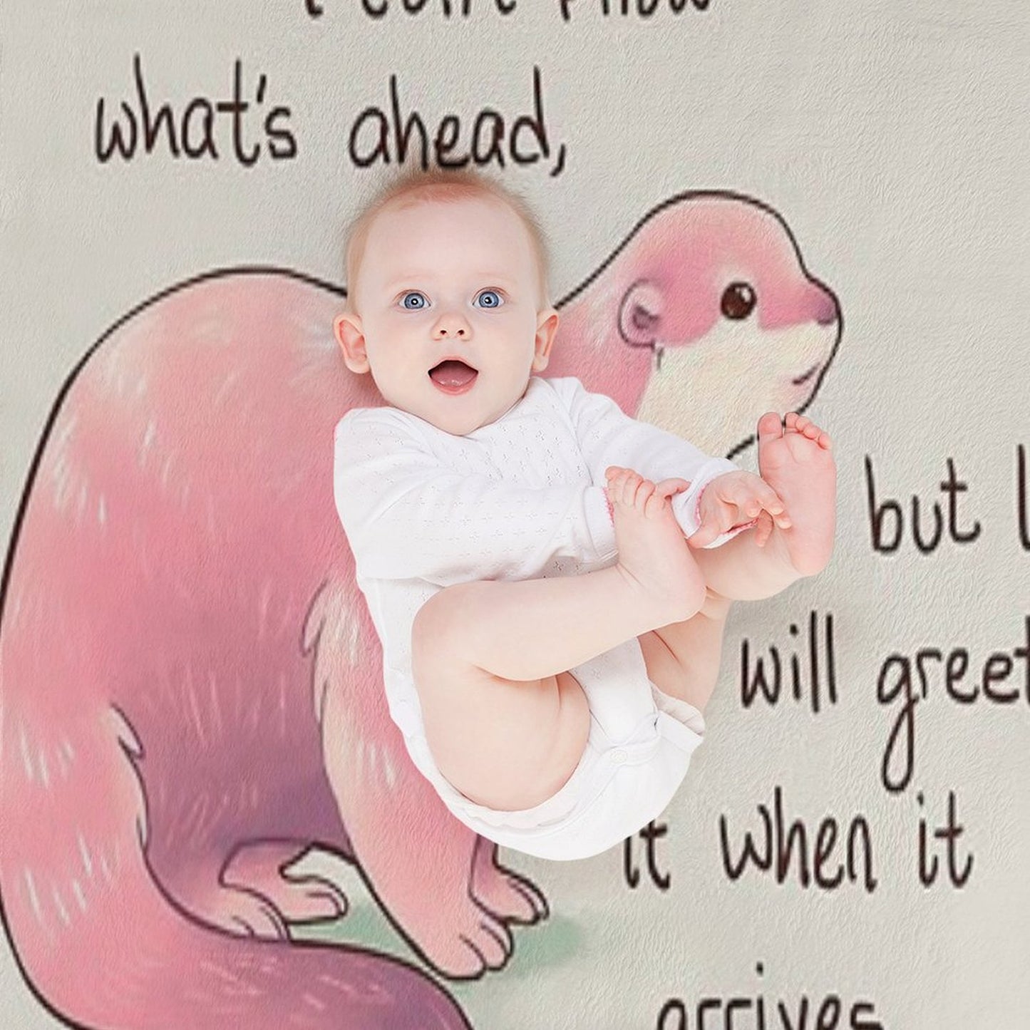 I Don't Know What's Ahead Otter Throw Blanket