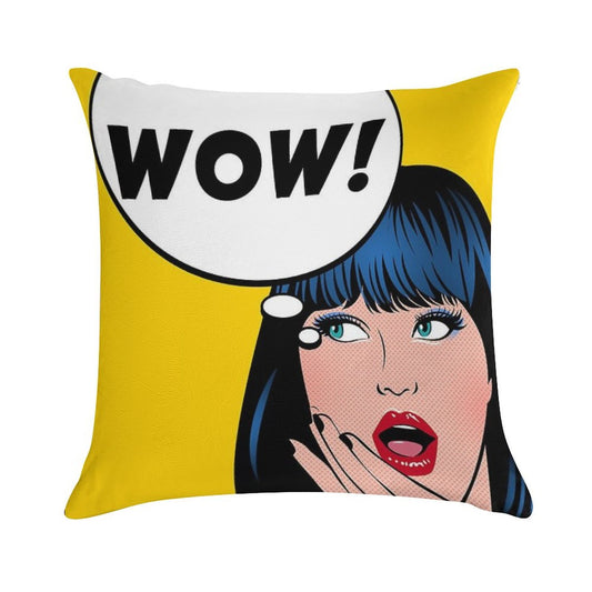 Pop Art - Wow Apron Backpack Etc Soft Gift Ready Throw Pillow