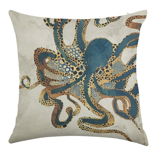 Underwater Dream VI Linen Throw Pillow Cover