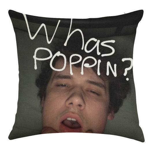 Wilbur Soot Linen Throw Pillow Cover