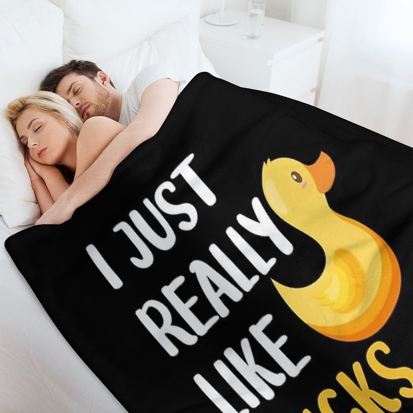 I Just Really Like Ducks Ok Throw Blanket