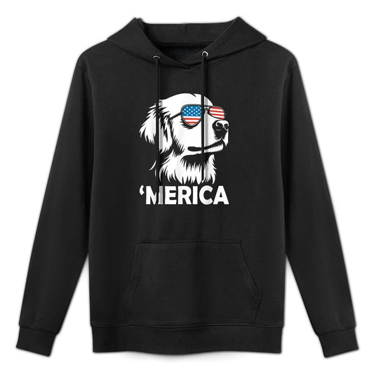 Golden Retriever 4th of July Merica Easy Care Hoodie