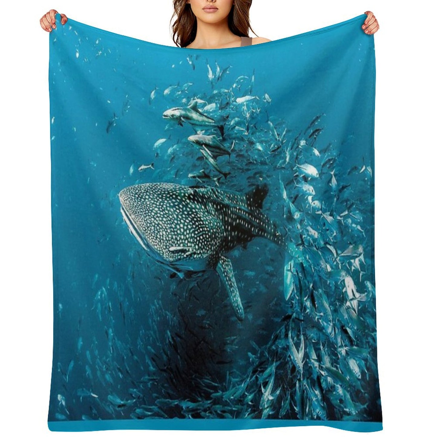 Whale Shark Award Winning Photo Throw Blanket