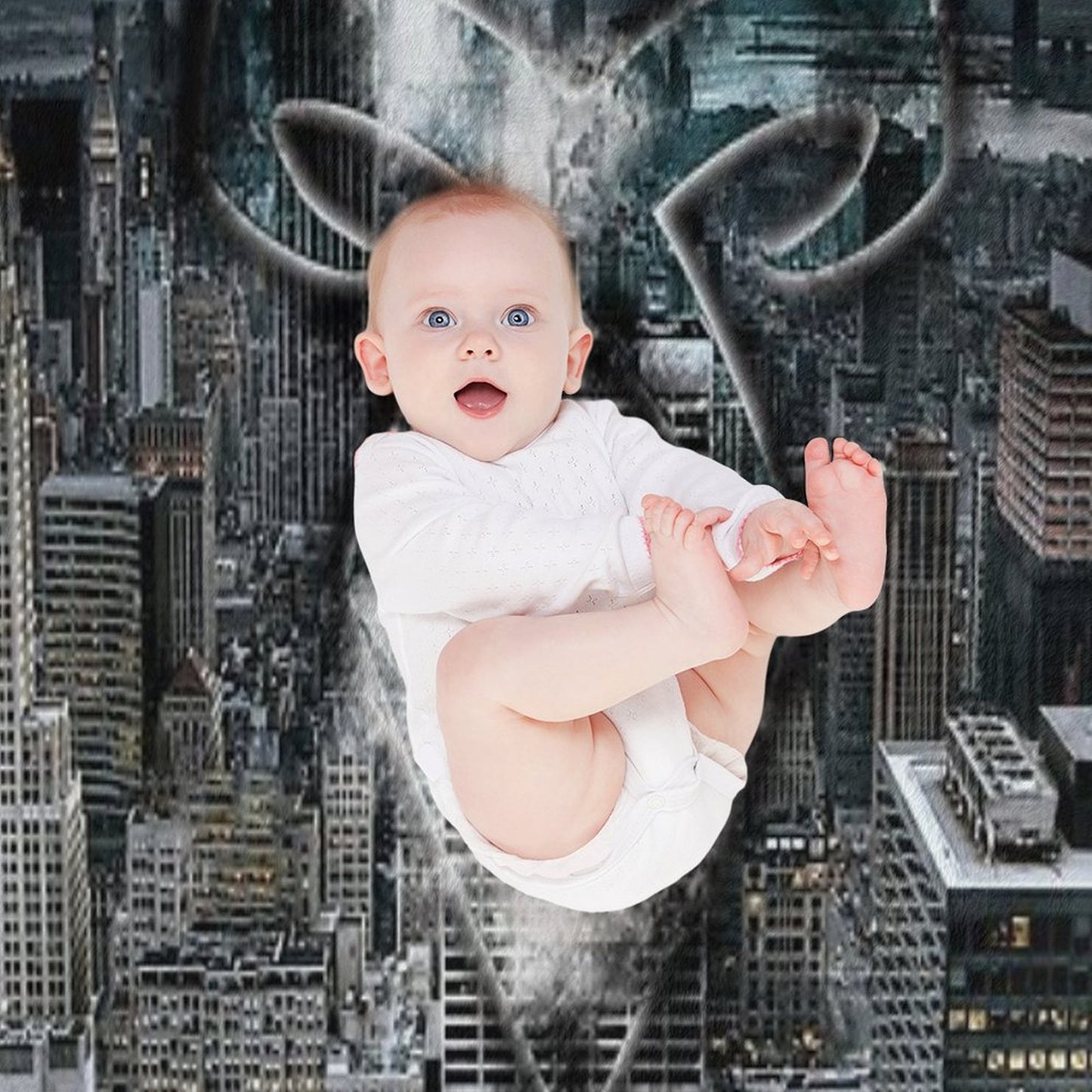 Angelic Rune NYC City-Scape Throw Blanket
