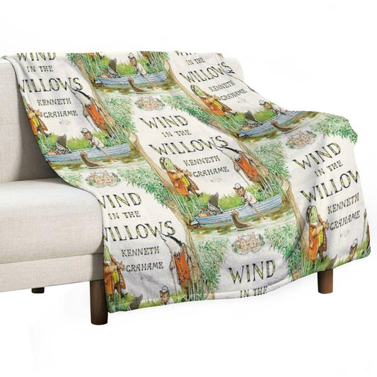 Wind in The Willows Book Cover Throw Blanket