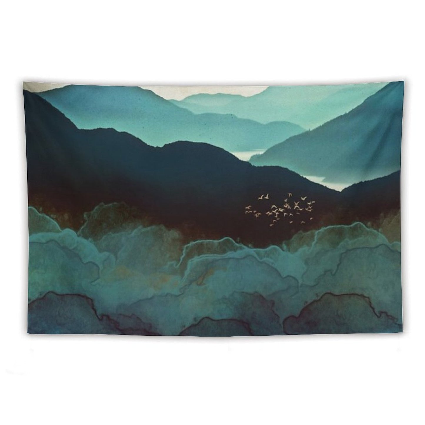 Indigo Mountains Tapestry
