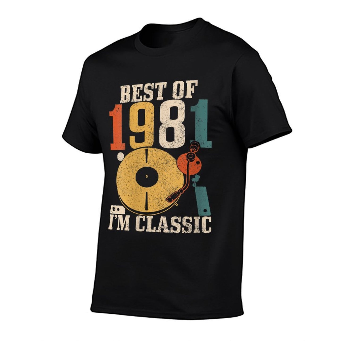 Womens Best Of 1981 I'm Classic 40th Birthday Gift Vintage Vinyl DJ Moisture-wicking T-Shirt