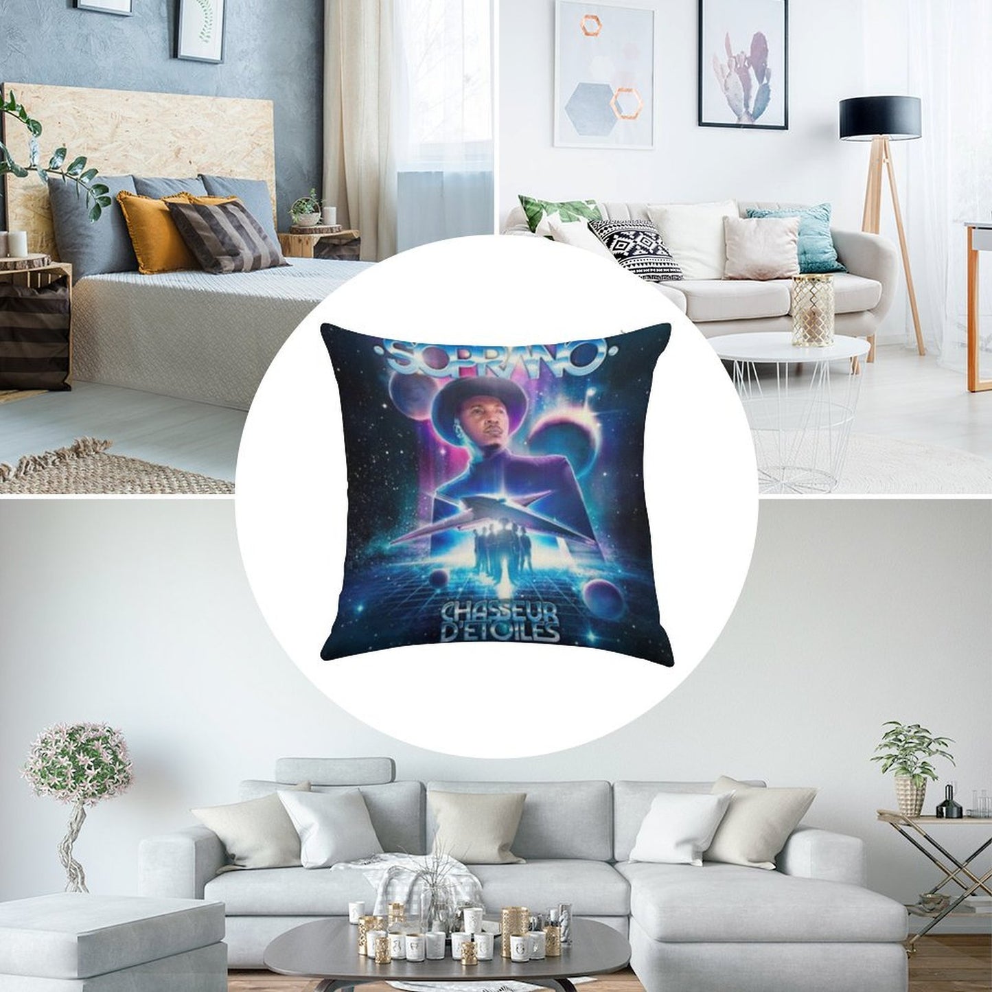 SOPRANO STAR HUNTER Linen Throw Pillow Cover