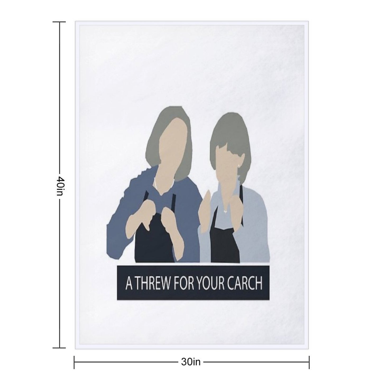 Prude And Trude - Kath And Kim Throw Blanket