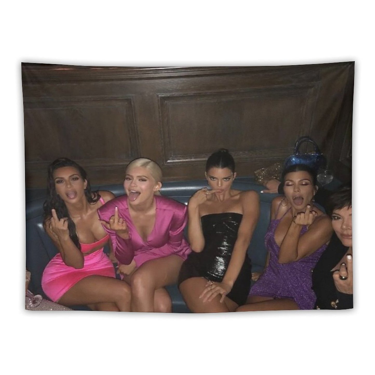 Kardashian Family Middle Finger Tapestries Tapestry Tapestry