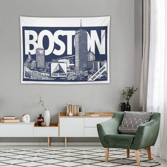 Title Town Skyline Tapestry