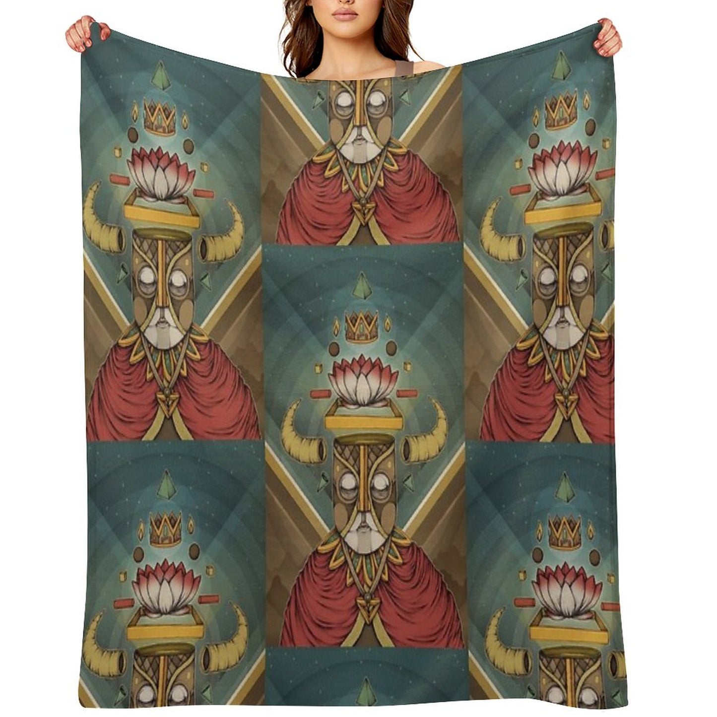 Hell Lotus Throw Blanket