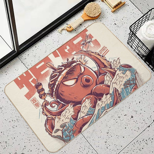 Takoyaki Attack Bath Mat