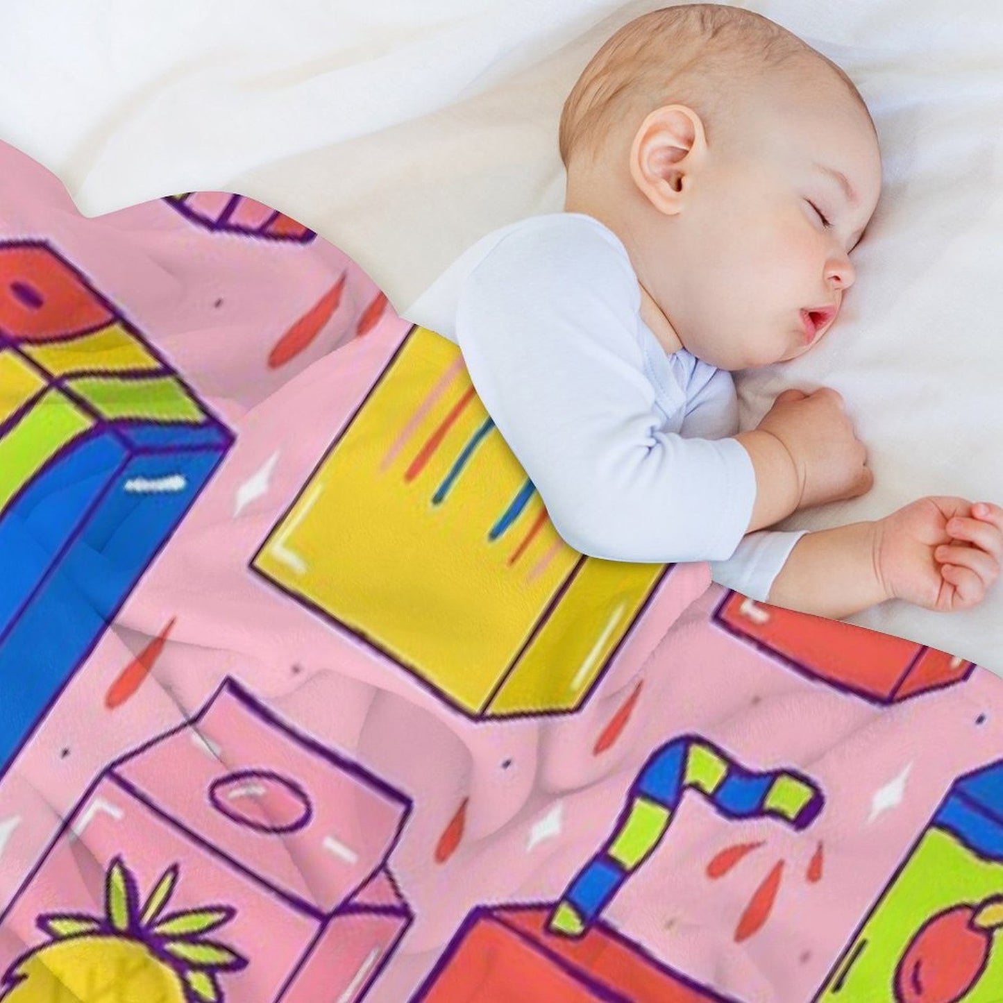 Juice Box Print Throw Blanket