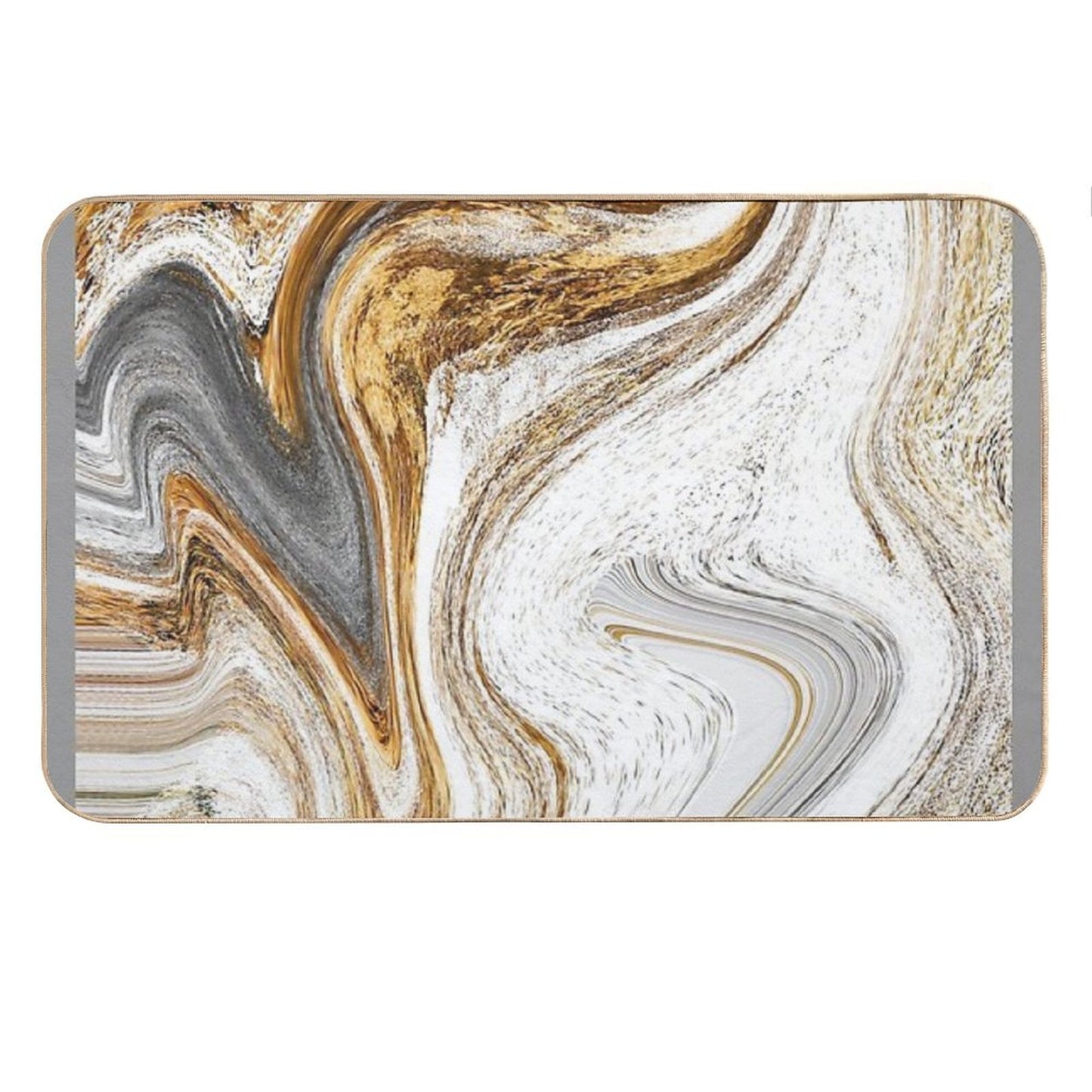 Gold & Silver Marbling Mix Bath Mat