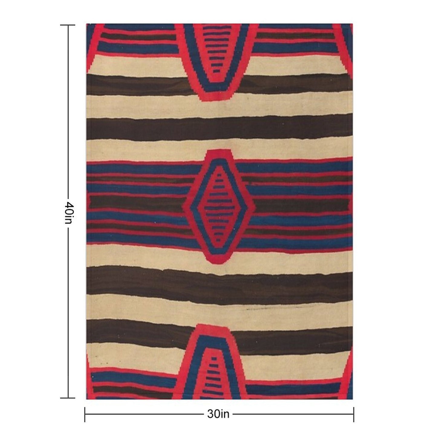 Indigenous Designs I Chief's Blanket Navajo Weavings Throw Blanket