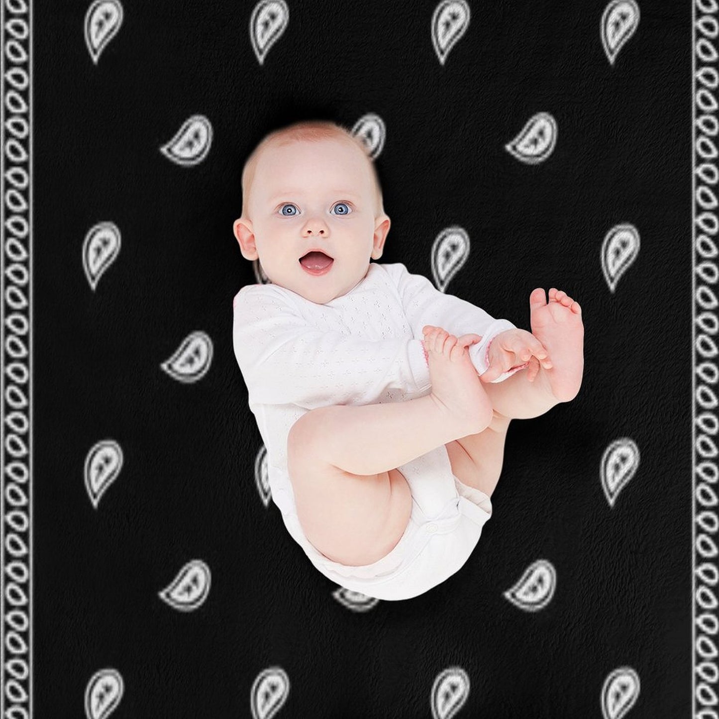 Bandana Black Throw Blanket