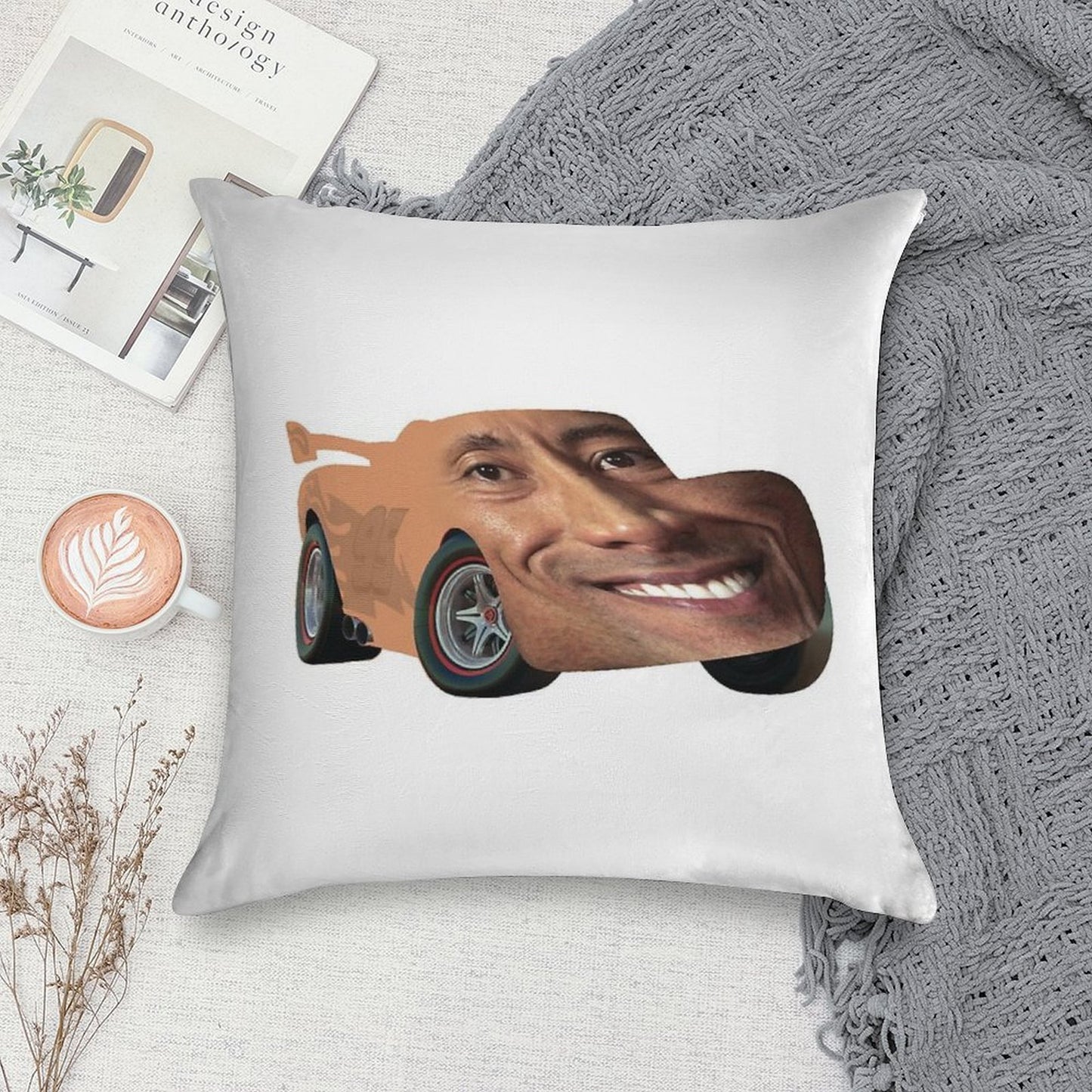 Lightning The Rock McQueen Soft Ultra-Soft Texture Throw Pillow