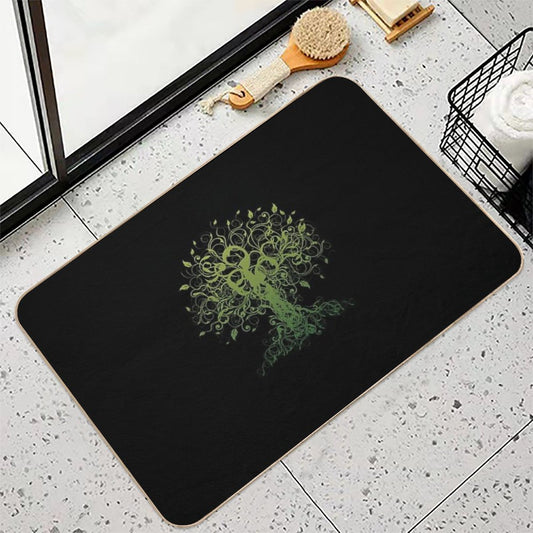 Meditate, Meditation, Spiritual Tree Yoga Bath Mat