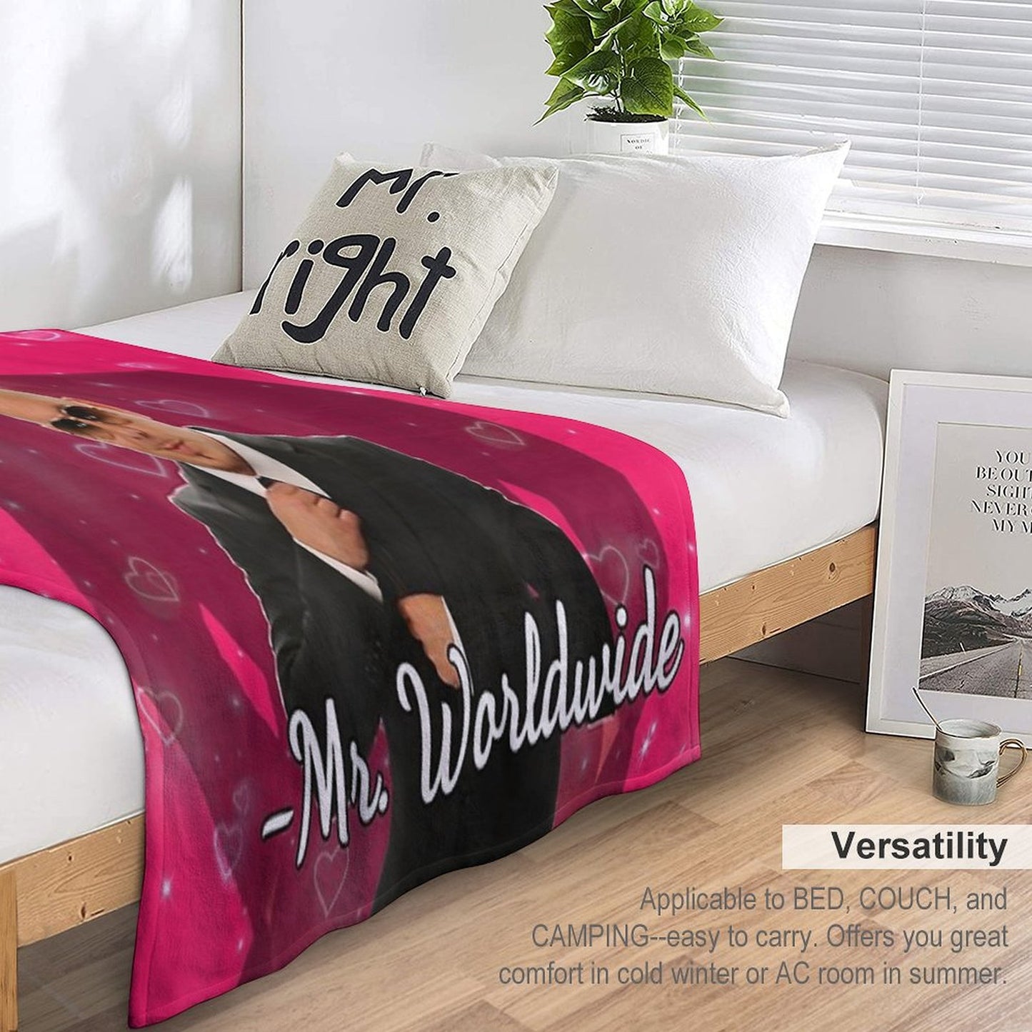 Mr Worldwide Pitbull Valentine Throw Blanket