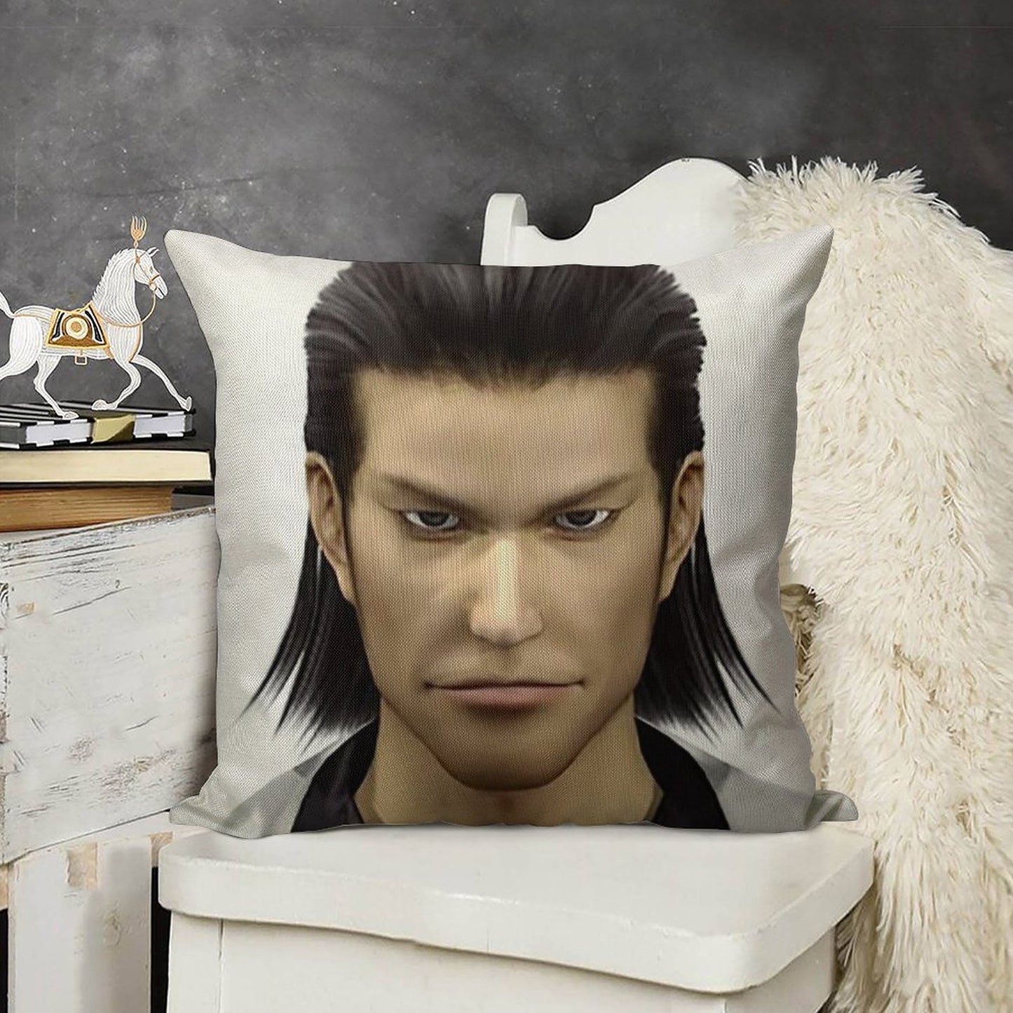 Yakuza Nishiki Linen Throw Pillow Cover