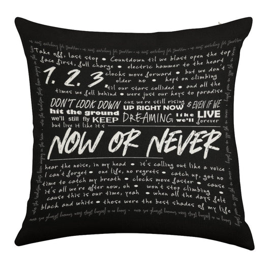 Now Or Never Julie And The Phantoms Linen Throw Pillow Cover
