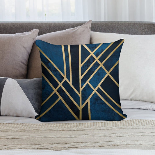 Art Deco Midnight Soft Decorative Cover Throw Pillow