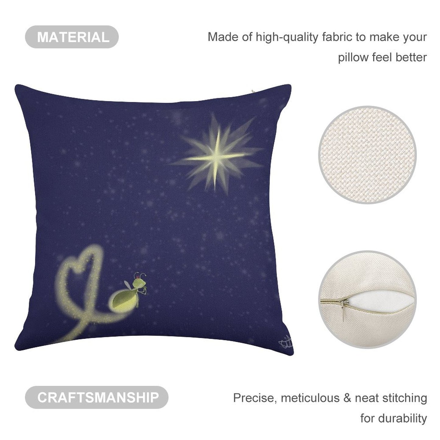 Ray And Evangeline Linen Throw Pillow Cover