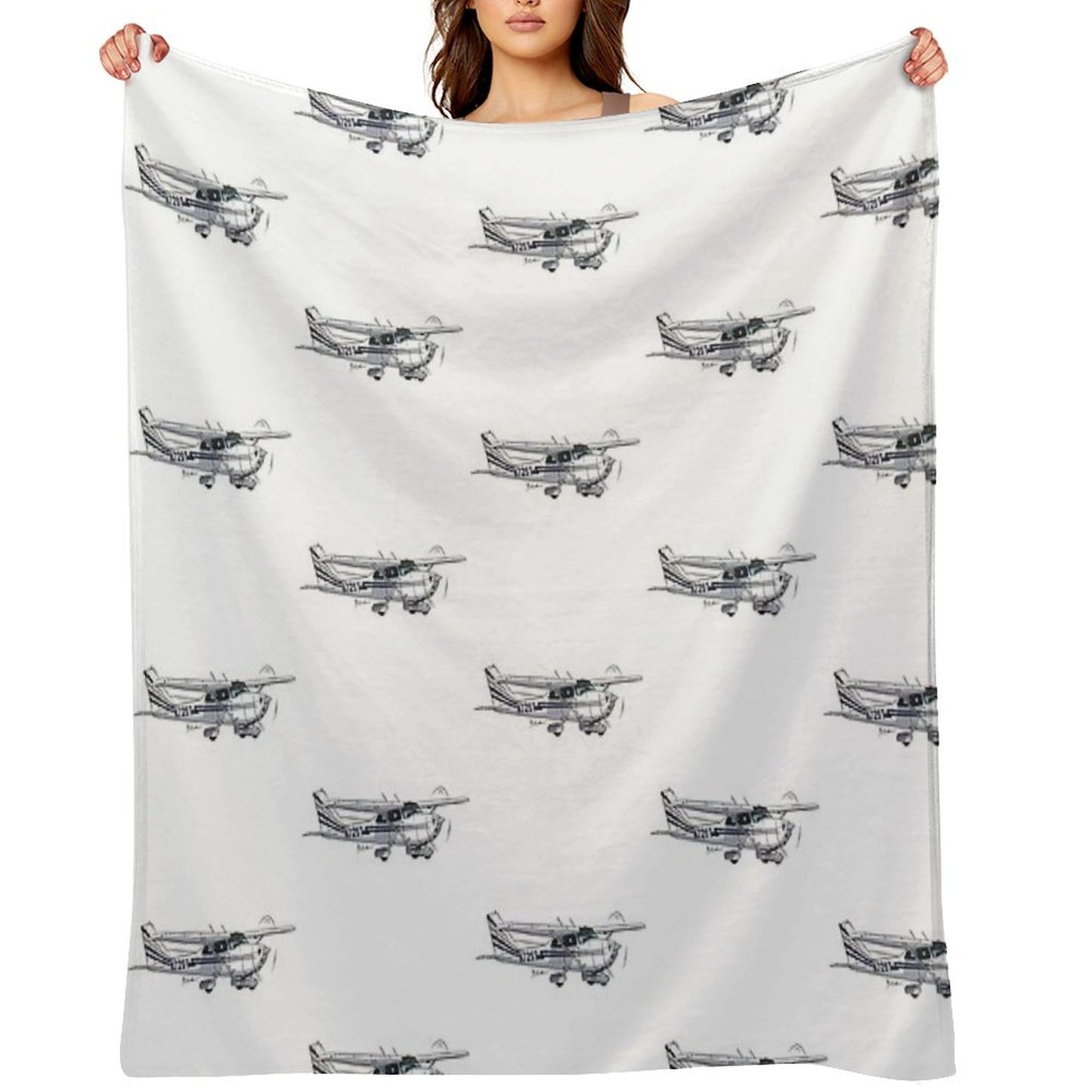Cessna 172 N72ST Throw Blanket